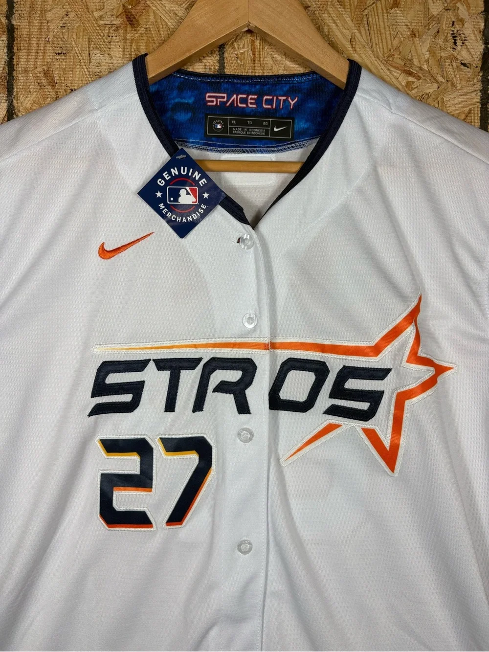 Nike Kids Jose Altuve White Astros STROS #27 - Youth XL